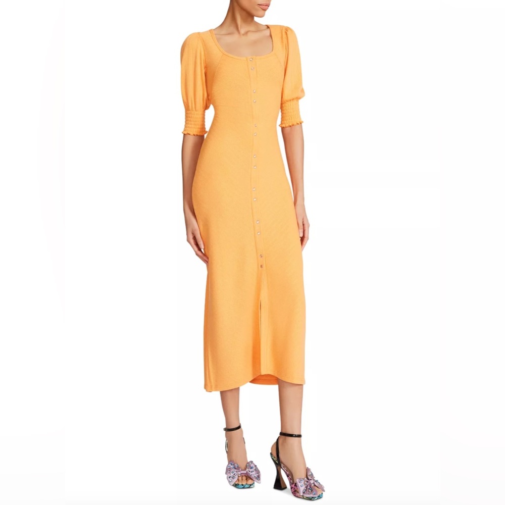 Betsey Johnson maxi orange dress size XS NWT